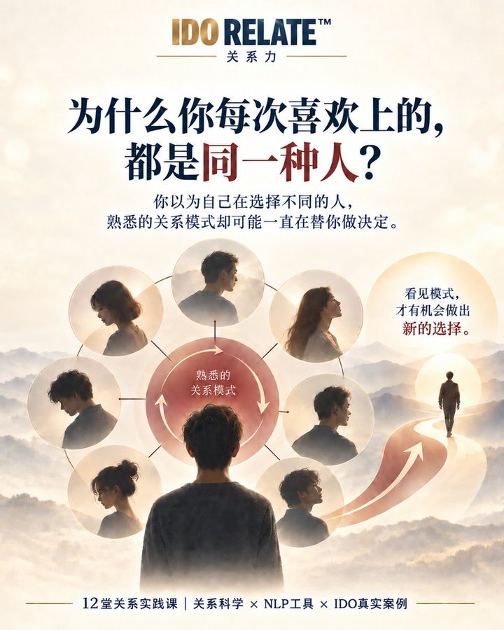 IDO 关系力课程海报 为什么总爱上同一种人